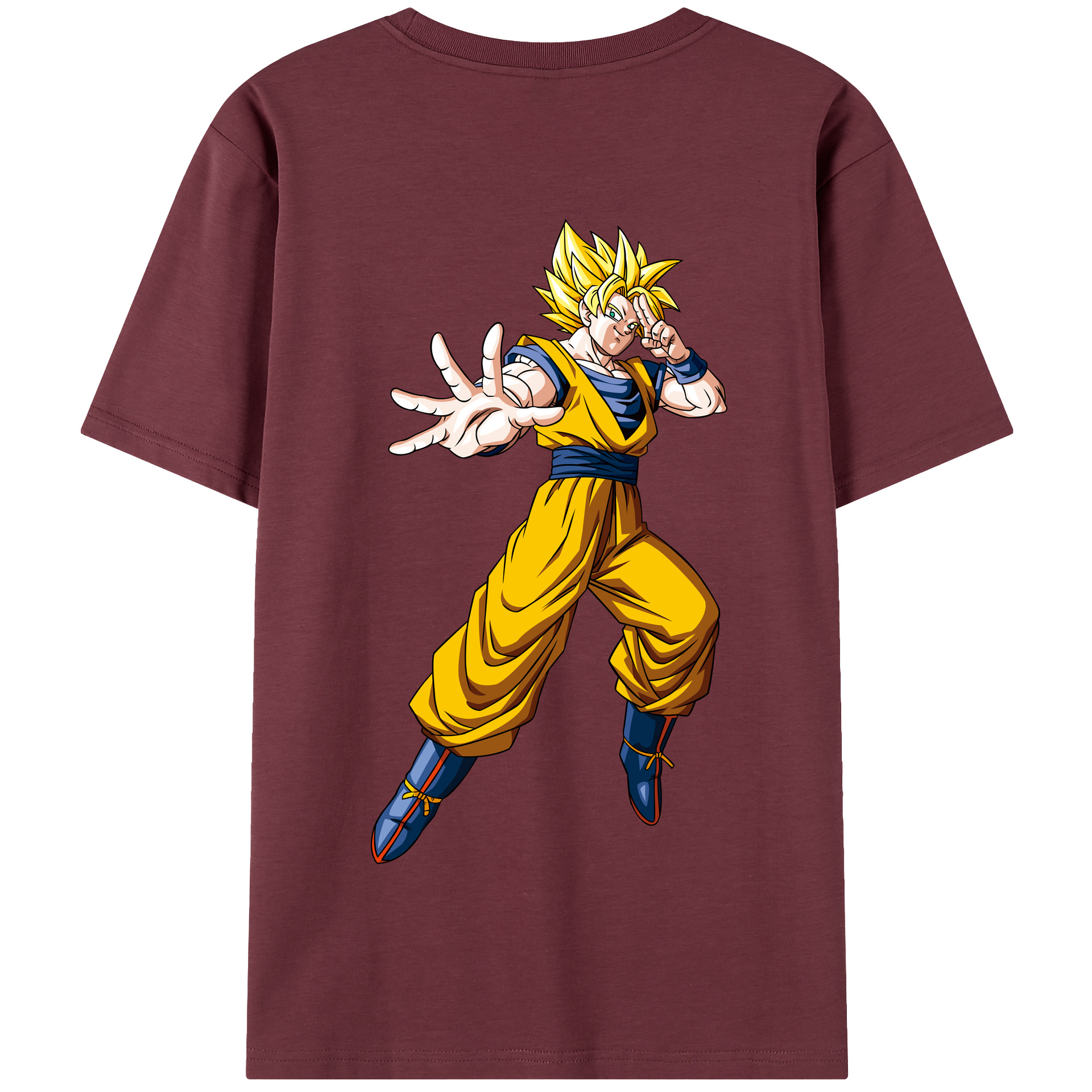 （画像用） ドラゴンボール 孫悟空（そん ごくう）Son Goku カカロット DRAGON BALL Kakarotto 綿100％半袖Tシャツ（背面プリント）